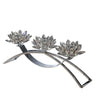 Sagebrook Home Metal/Glass 16`` 3 Lotus Votivecandle Holder, Silve