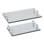 Sagebrook Home Set of 2 Mirrored Trays