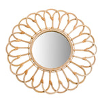 Sagebrook Home Mirror 27`` Wicker Looped, Natural