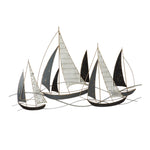 Sagebrook Home 14854 36" Metal Boat Wall Accent, Multi Wb