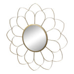 Sagebrook Home Metal 33`` Flower Mirror, Gold Wb