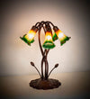 Meyda Lighting 14893 16.5"H Amber/Green Pond Lily 5 LT Accent Lamp