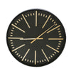 Sagebrook Home 14904 24" Metal Wall Clock, Black/Gold Wb