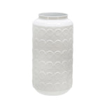 Sagebrook Home 14907-01 12" Metal Spotted Vase, White
