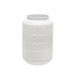 Sagebrook Home 14907-02 9" Metal Spotted Vase, White