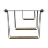 Sagebrook Home Metal/Wood 29`` 3-Tier Hanging Wall Shelf, Brown