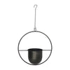 Sagebrook Home 14913 26" Metal Hanging Planter, Black