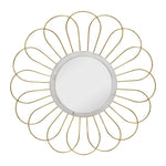 Sagebrook Home 14917 35" Metal Daisy Mirror, Gold Wb