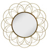 Sagebrook Home Metal 32`` Flower Frame Mirror, Gold Wb