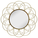 Sagebrook Home Metal 32`` Flower Frame Mirror, Gold Wb