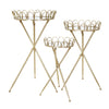 Sagebrook Home Set of 3 Metal Accent Tables 32/28/24``, Gold Kd