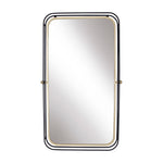 Sagebrook Home 14925 36" Metal Rectangular Mirror, Black/Gold
