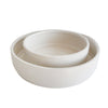Sagebrook Home Set of 2 Ceramic Bowl Planters 12/16``, Matte White