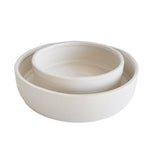 Sagebrook Home Set of 2 Ceramic Bowl Planters 12/16``, Matte White