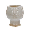 Sagebrook Home 6" Grandpa Face Planter, Ivory