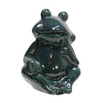 Sagebrook Home Ceramic 10`` Frog Figurine, Green