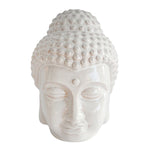 Sagebrook Home Ceramic 11`` Buddha Head Figurine, Ivory