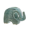 Sagebrook Home Ceramic 6" Elephant Tea Light Candle Holder, Green
