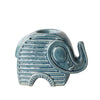 Sagebrook Home Ceramic 6`` Elephant Tea Light Candle Holder, Blue