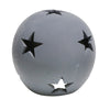 Sagebrook Home 14956-01 12" Ceramic Star Orb, Matte Gray