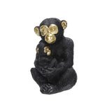 Sagebrook Home 14964 9" Polyresin Monkey Figurine, Black