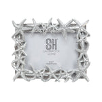 Sagebrook Home Polyresin 5X7" Starfish Photo Frame, Silver