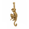 Sagebrook Home Polyresin 12" Hanging Monkey Wall Hook, Gold