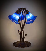Meyda Lighting 14995 16.5"H Blue Pond Lily 5 LT Accent Lamp