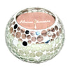 Sagebrook Home 80251-02 5" 19 Oz Casa Pacifica Mosaic Candle, Silver