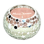 Sagebrook Home 80251-02 5" 19 Oz Casa Pacifica Mosaic Candle, Silver