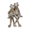 Sagebrook Home Polyresin 19`` Sitting Frog Couple Figurine, Gray
