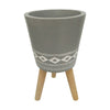 Sagebrook Home 15020-05 16" Diamond Planter with Wood Legs, Gray