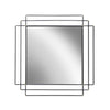 Sagebrook Home 15023 32" Metal Square Mirror, Black Wb