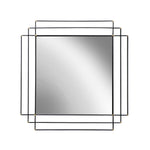 Sagebrook Home 15023 32" Metal Square Mirror, Black Wb