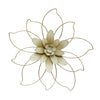 Sagebrook Home Metal 20`` Wall Flower, Gold/Ivory Wb