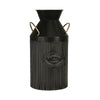 Sagebrook Home 15029-01 16" Metal Handled Garden Vase, Black