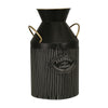 Sagebrook Home 15029-02 14" Metal Handled Garden Vase, Black