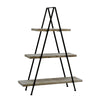 Sagebrook Home Metal/Wood 54`` Pyramid Shelf, Brown/Black