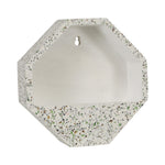 Sagebrook Home Ec 10`` Wall Planter Terrazo Effect, White