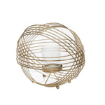 Sagebrook Home Metal 9" Sphere Tea Light Candle Holder, Gold