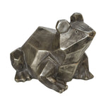Sagebrook Home Polyresin 6`` Frog Figurine, Silver