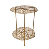 Sagebrook Home Metal 22`` Lotus Accent Table, Gold