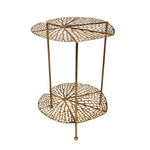 Sagebrook Home Metal 22`` Lotus Accent Table, Gold