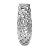 Sagebrook Home 15059-01 18" Ceramic Cut-Out Vase, Silver