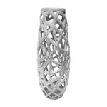 Sagebrook Home 15059-01 18" Ceramic Cut-Out Vase, Silver