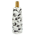 Sagebrook Home 15"H Vase W/ Gold Lid, White/Black