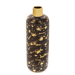 Sagebrook Home 15``H Vase W/ Gold Lid, Black/Gold