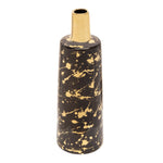 Sagebrook Home 15``H Vase W/ Gold Lid, Black/Gold
