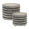 Sagebrook Home Set of 2 Ceramic Diamond Footed Planter 10/12", Gray
