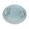 Sagebrook Home 15081-01 14" Decorative Plate with Turtles, Lt Blue